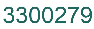 Number 3300279 green image