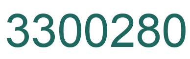 Number 3300280 green image