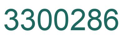 Number 3300286 green image