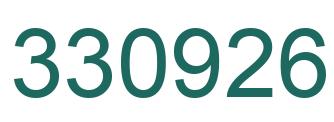 Number 330926 green image
