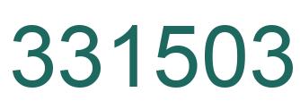 Número 331503 imagen verde