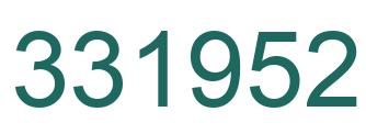 Number 331952 green image