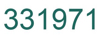 Number 331971 green image