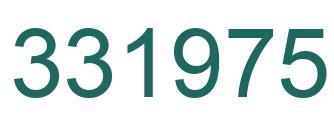 Number 331975 green image