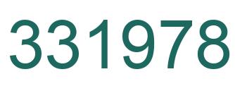 Number 331978 green image