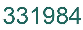 Number 331984 green image