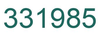 Number 331985 green image