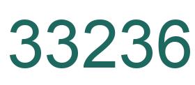 Number 33236 green image