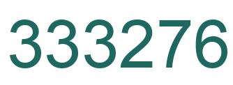 Number 333276 green image