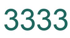 Number 3333 green image