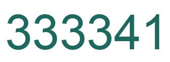 Number 333341 green image