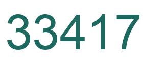 Number 33417 green image