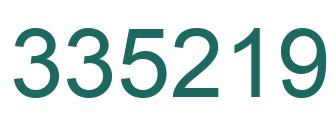 Number 335219 green image