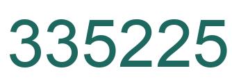 Number 335225 green image