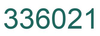Number 336021 green image