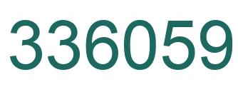 Number 336059 green image