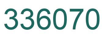 Number 336070 green image