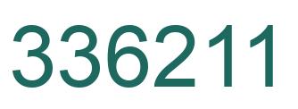 Number 336211 green image