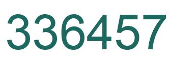 Number 336457 green image