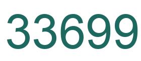 Number 33699 green image