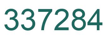 Number 337284 green image