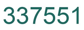 Número 337551 imagen verde