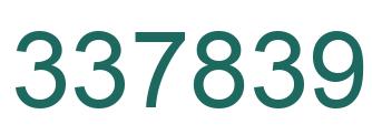 Number 337839 green image