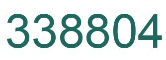 Number 338804 green image