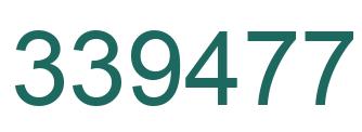 Number 339477 green image