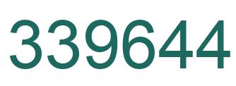 Number 339644 green image