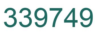 Number 339749 green image