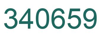Number 340659 green image