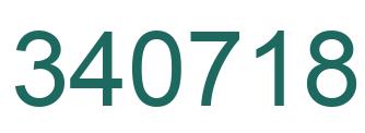 Number 340718 green image