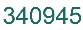 Number 340945 green image