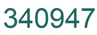 Number 340947 green image
