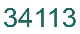 Number 34113 green image