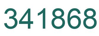 Number 341868 green image