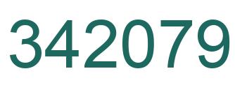 Number 342079 green image
