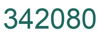 Number 342080 green image