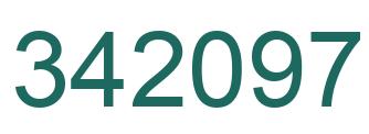 Number 342097 green image
