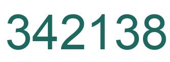 Number 342138 green image