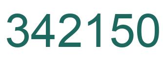 Number 342150 green image