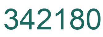 Number 342180 green image