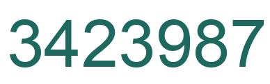 Number 3423987 green image
