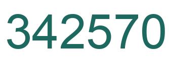Number 342570 green image