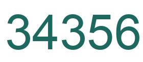 Number 34356 green image