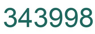 Number 343998 green image