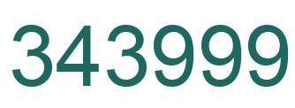 Number 343999 green image