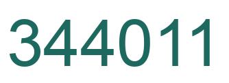Number 344011 green image