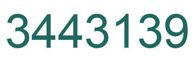 Number 3443139 green image